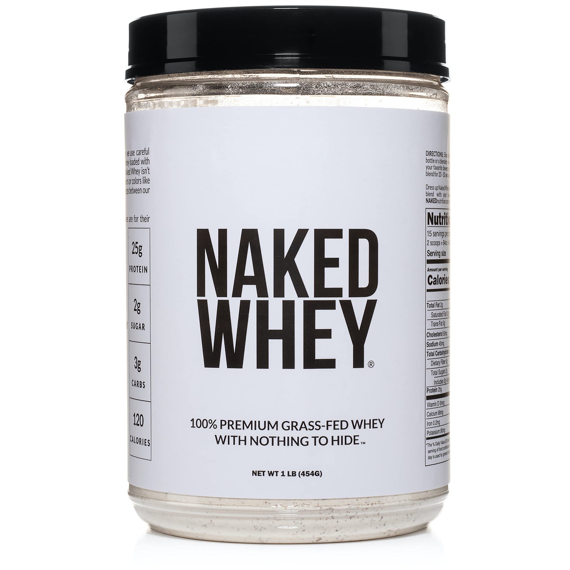 Naked Nutrition Naked Whey 1Lb - Only 1 Ingredient, Grass Fed Whey Protein Powder Naked NutritionUS supplements