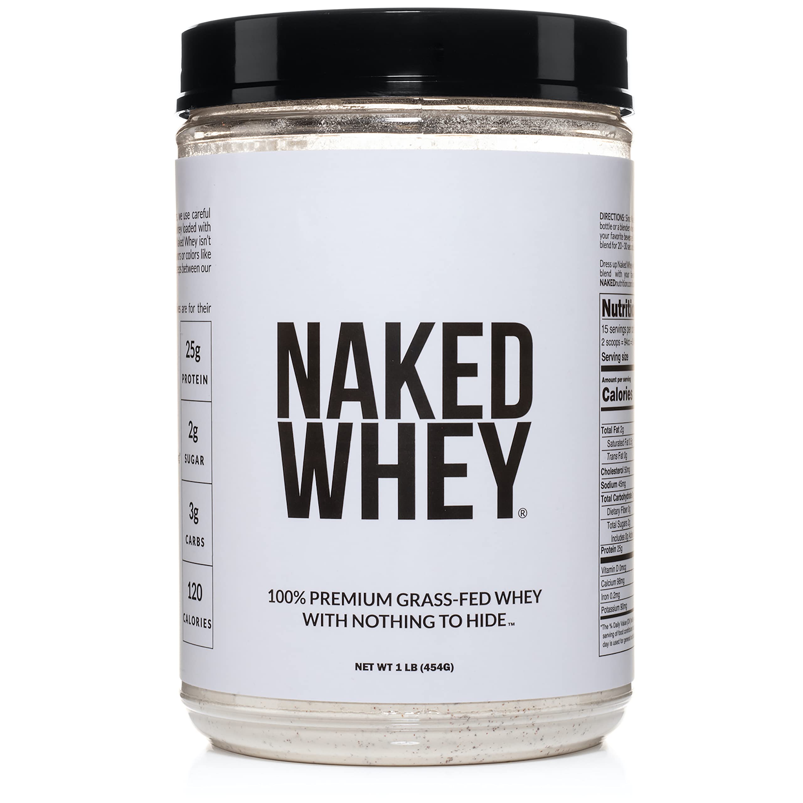 Naked Nutrition Naked Whey 1Lb - Only 1 Ingredient, Grass Fed Whey Protein Powder Naked NutritionUS supplements