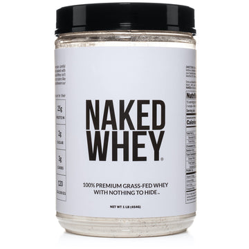 Naked Nutrition Naked Whey 1Lb - Only 1 Ingredient, Grass Fed Whey Protein Powder Naked NutritionUS supplements