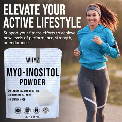 Myo-Inositol Powder 8oz, Natural Myo Inositol Supplement for Ovarian Support WHYZUS supplements