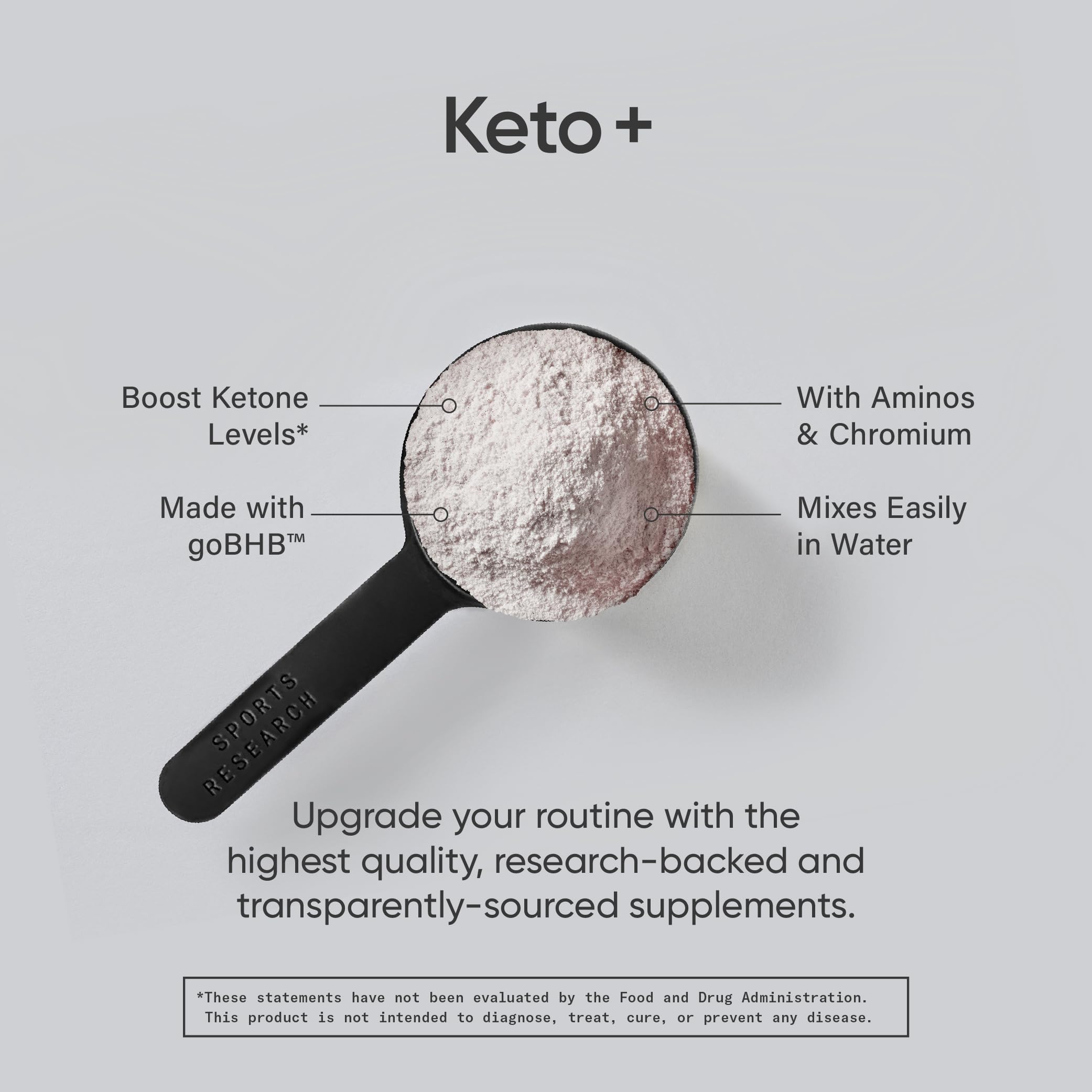 Sports Research Keto Plus Exogenous Ketones with goBHB - 30 Servings | Keto Electrolyte Sports ResearchUS supplements