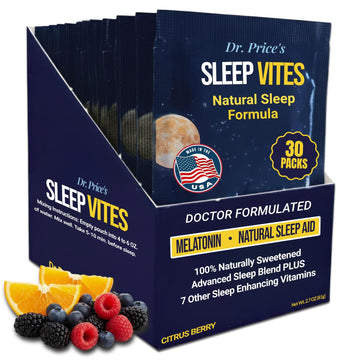Dr. Price’s Natural Sleep Aid Powder – Berry-Citrus, 30 Packs | Sleep Powder Drink Mix with Magnesium, Microdose Melatonin & Tryptophan | Sleep Support for Adults | Doctor-Formulated, Made in USA Dr. Price's VitaminsAu supplements