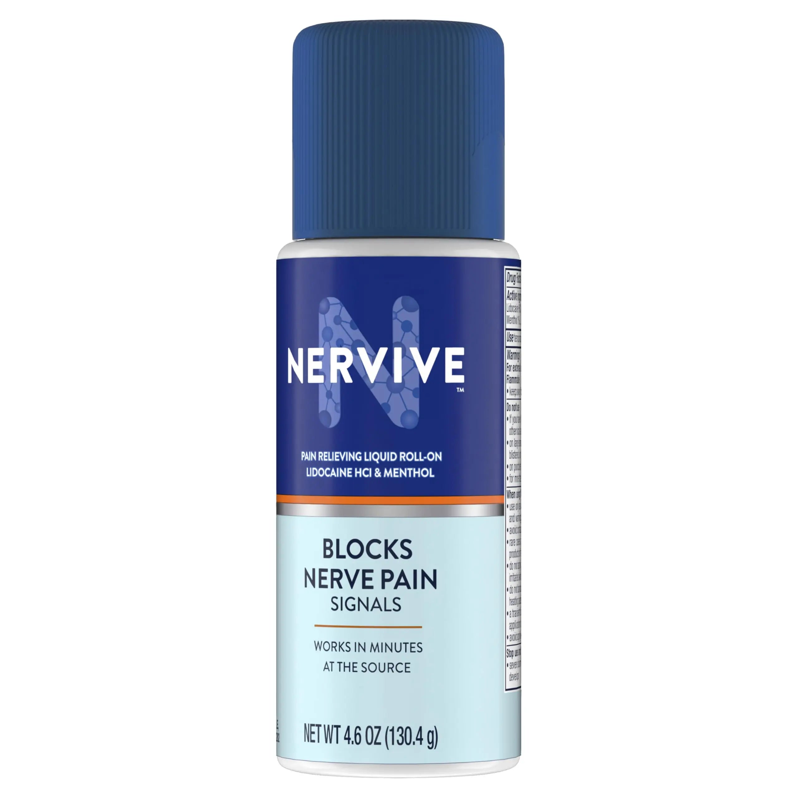 Nervive Pain Relieving Roll On, Lidocaine Roll On, Nervive Pain Relief, Lidocaine Topical, Foot Pain, Leg Pain, Hand Pain, Max Strength Formula, 4.6oz NerviveAu supplements