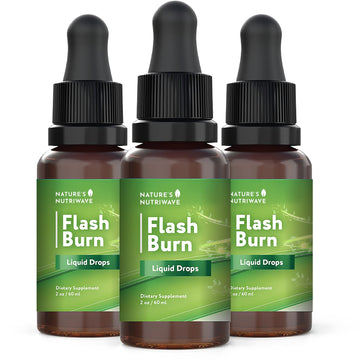 Flash Burn – Natural Plant-Based Liquid Supplement with Maca, Grape Seed, Green Tea & Ginseng – Made in USA, Non-GMO, Gluten-Free, Dairy-Free, Vegetarian - 2 Fl Oz (40 mL), 3 Month Supply Nature’s NutriWaveAu supplements