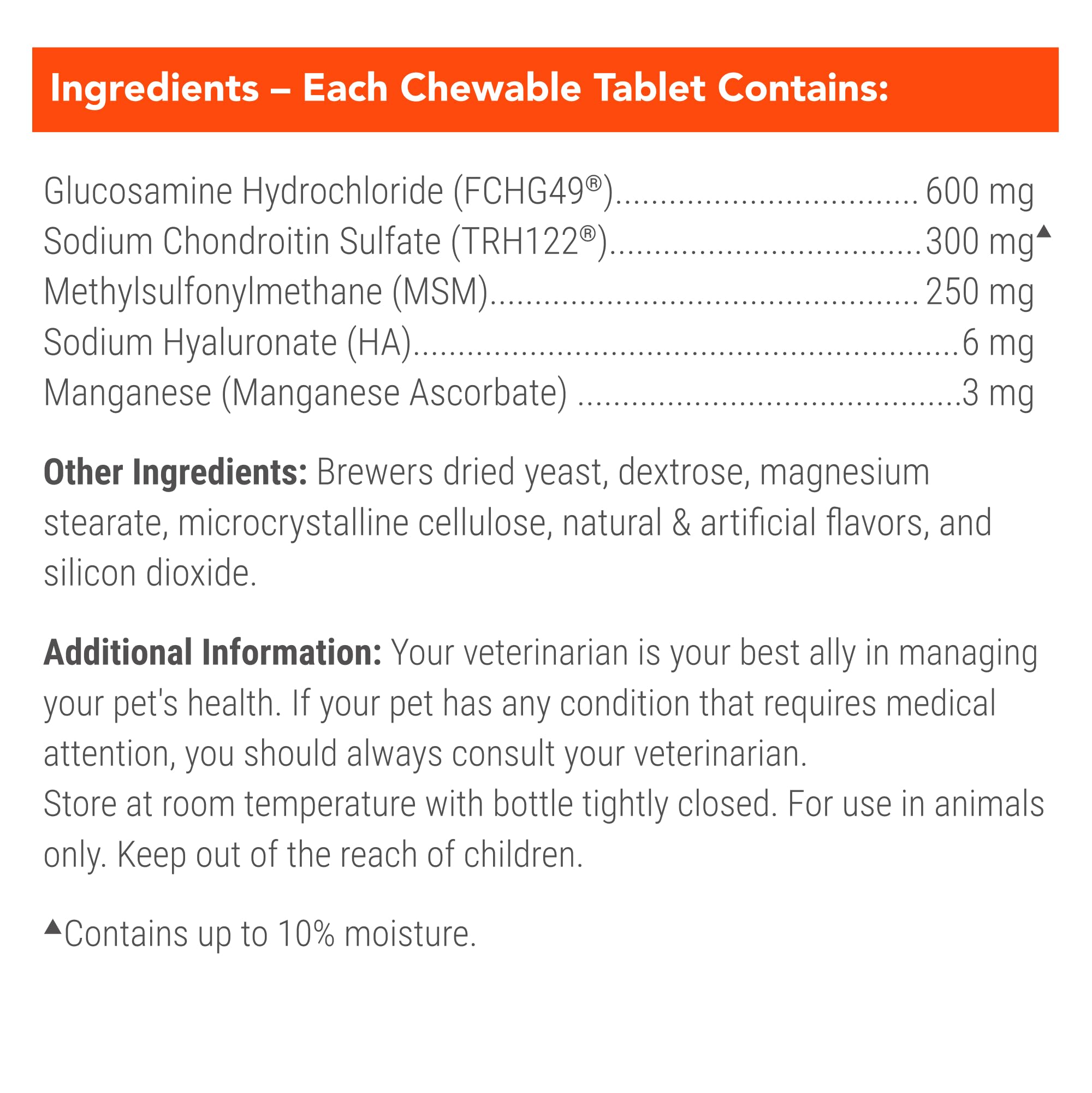 Nutramax Cosequin for Dogs Joint Health Supplement, Contains Glucosamine for Dogs, Plus Chondroitin, MSM and HA, Supports Healthy Joints, Chewable Tablets, 75 Count Nutramax LaboratoriesAu supplements