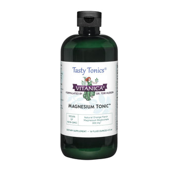 Vitanica Magnesium Tonic, Liquid Magnesium Bisglycinate Chelate 300 mg with Vitamin B6, Dr Formulated Supplement, Orange Flavor, Vegan, Gluten Free and Non-GMO,16 fl oz VitanicaAu supplements