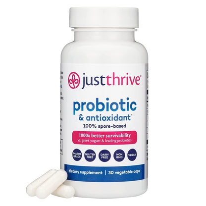 Just Thrive Probiotic & Antioxidant Supplement - 100% Spore-Based Digestive and Immune Support - Gluten Free, 30 Caps Just ThriveUS supplements
