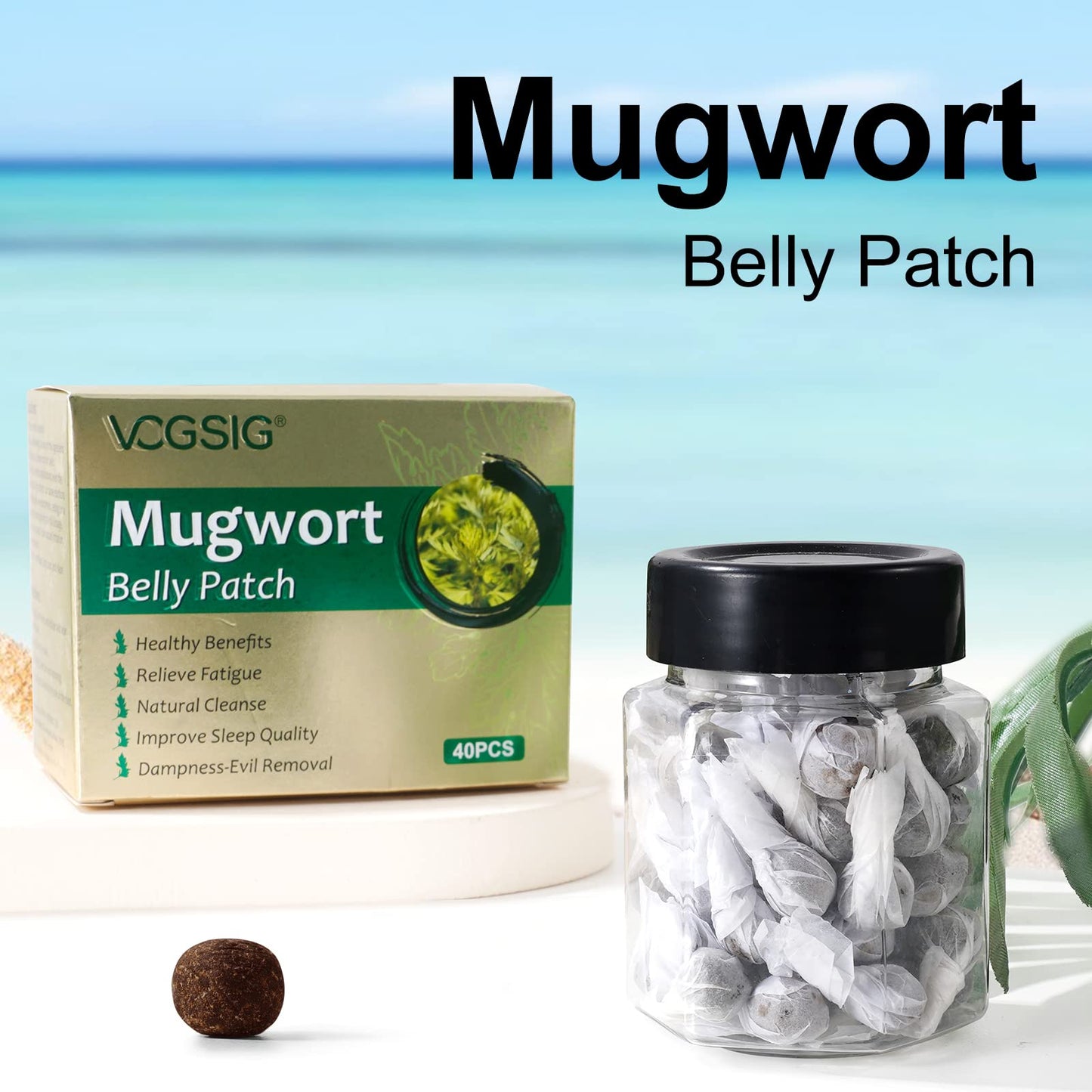ALIVO 40PCs Mugwort Belly Patch, Mugwort Navel Stickers - Parches para Bajar de Peso ALIVOUS supplements