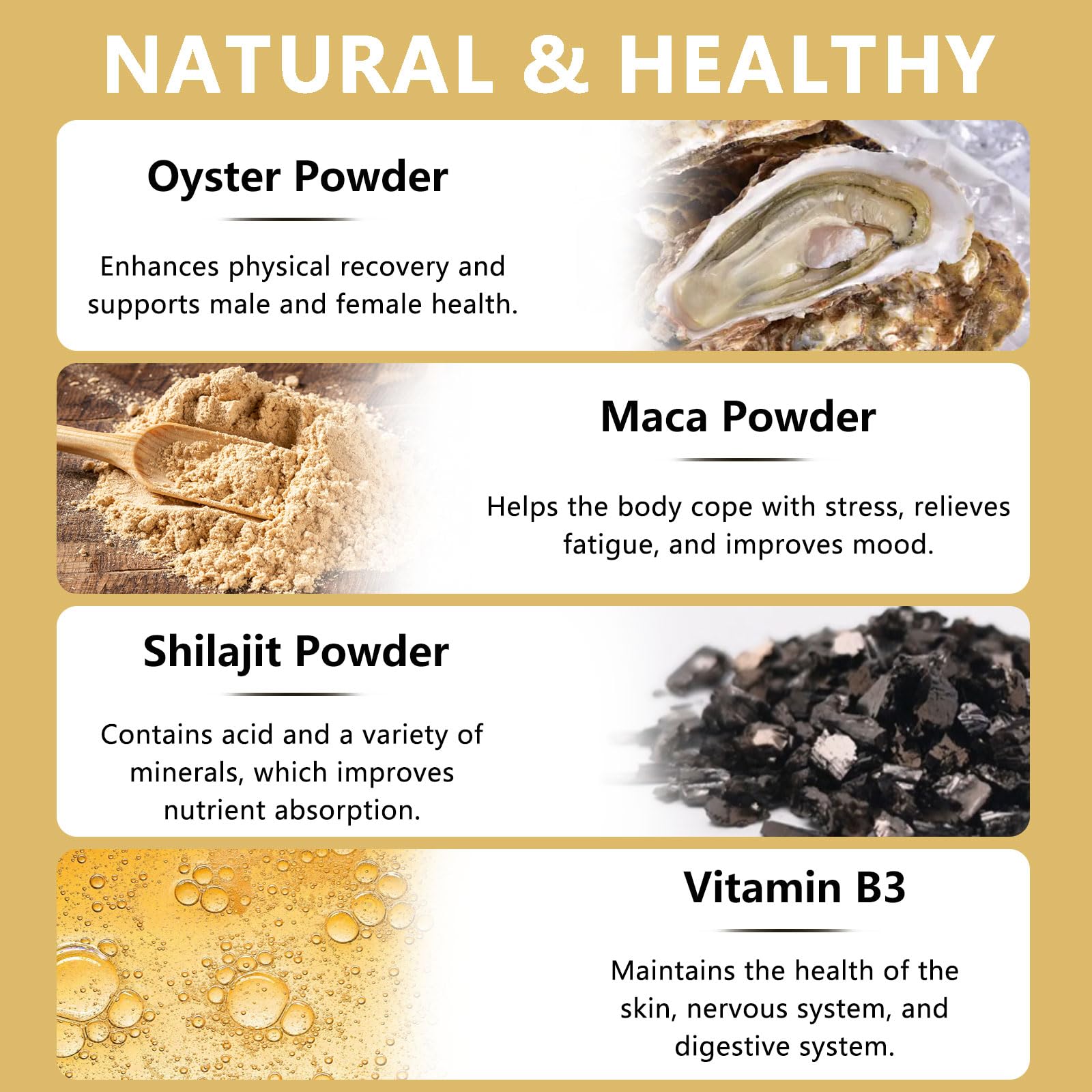Rulinal Boost Alpha Gummies for Men | Oyster Shilajit Gummies for Adults | Enhances Strength & Immune Support | with Oyster, Shilajit, Vitamin B3, Maca Powder | Non-GMO & Vegan | 60 Gummies RulinalAu supplements