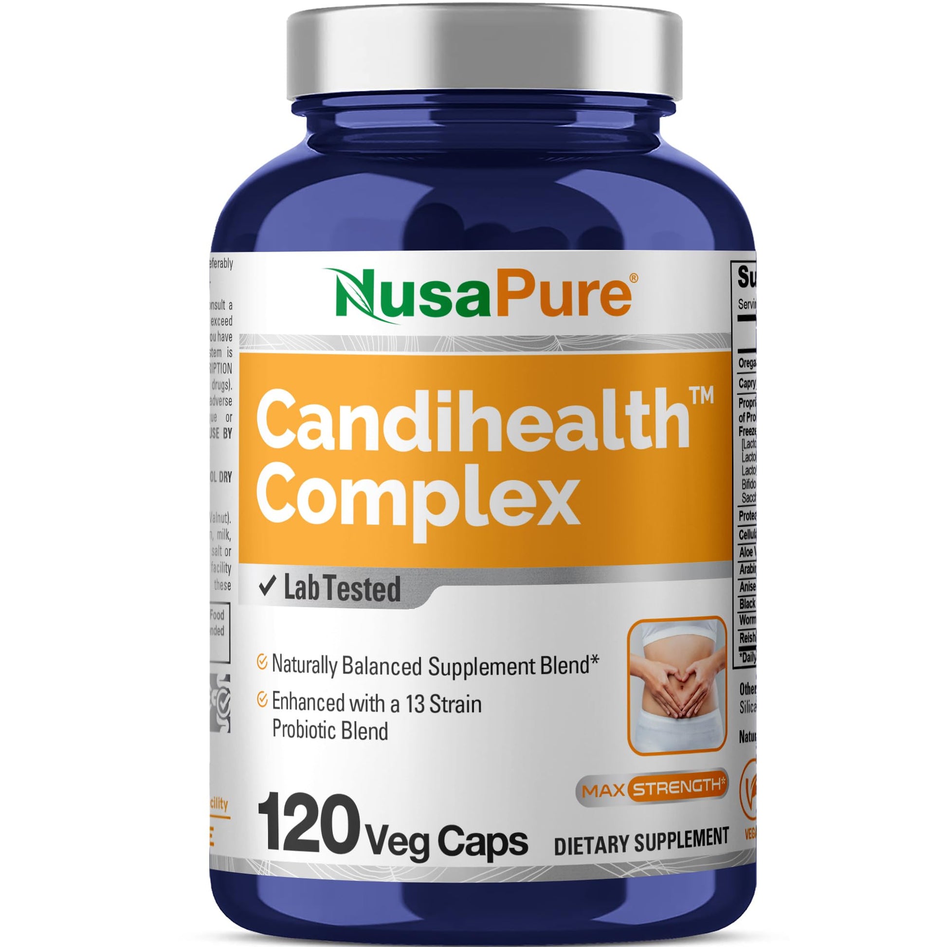 NusaPure CandiHealth Complex (Non-GMO, Vegan) 120 Veggie Capsules NusaPureAu supplements