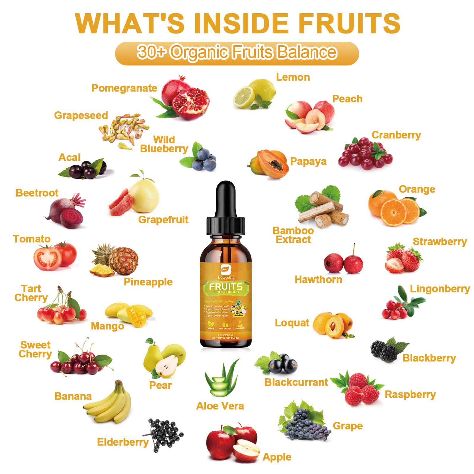 B BEWORTHS Fruits and Veggies Supplement - Balance of Natural Fruit and Vegetable B BEWORTHSUS supplements