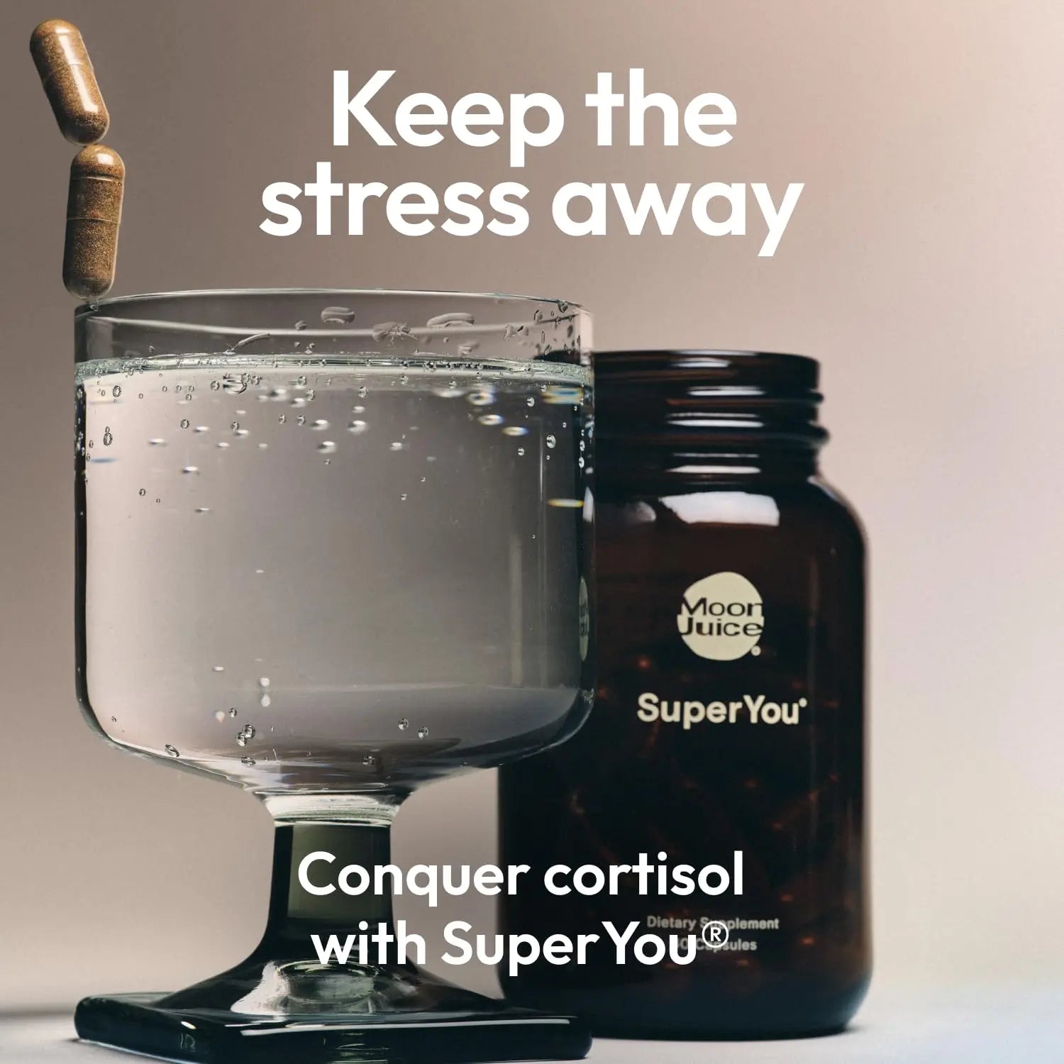 Moon Juice SuperYou Ashwagandha Supplements with Rhodiola, Shatavari & Amla - Cortisol Reducer for Energy, Mood, Focus and Stress Support, Vegan, Non-GMO & 100% Traceable, 60 Capsules, 30 Servings Moon Juicenz supplements
