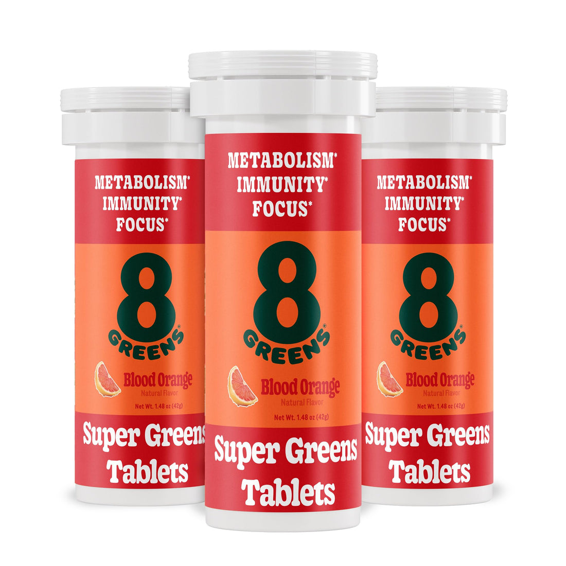 8Greens Supergreens Tablets | Super Greens Powder Superfood Tablet, Metabolism Immunity & Focus, Daily Greens Effervescent Tablets, Organic: Aloe Vera, Spirulina, Chlorella, Blood Orange, 30 Servings 8GreensAu supplements