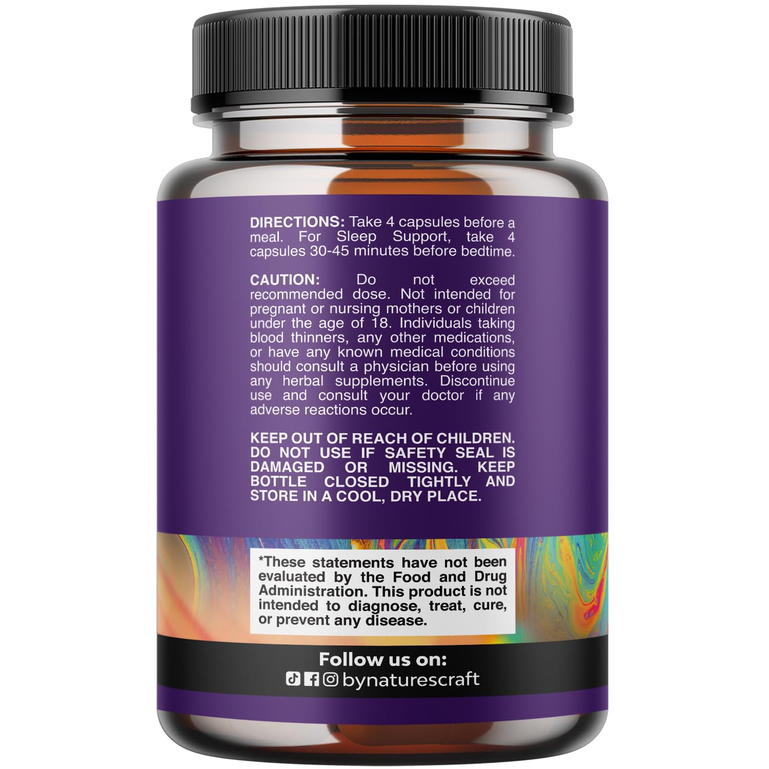 Pure Magnesium Glycinate Supplement 500mg - Magnesium for Sleep and Rest Capsules for Men & Women - Unflavored Vegan High Absorption Pills for Relaxation Support - 120 Count Natures CraftAu supplements