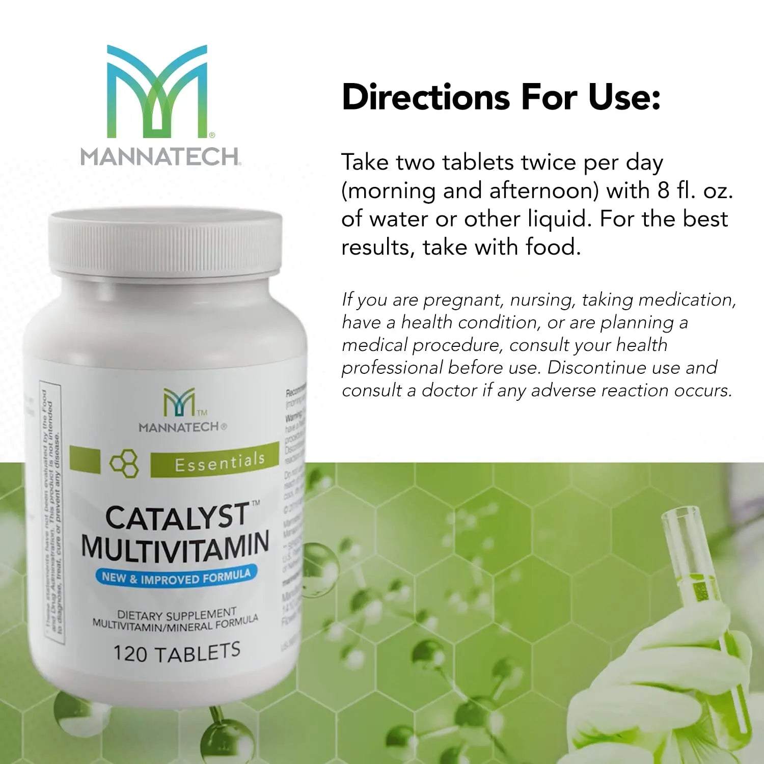 Mannatech Catalyst Multivitamin 120 Tablets, Maximize Your Multivitamin. Provides Antioxidants Vitamin A, Vitamin C, and Vitamin E MannatechAu supplements