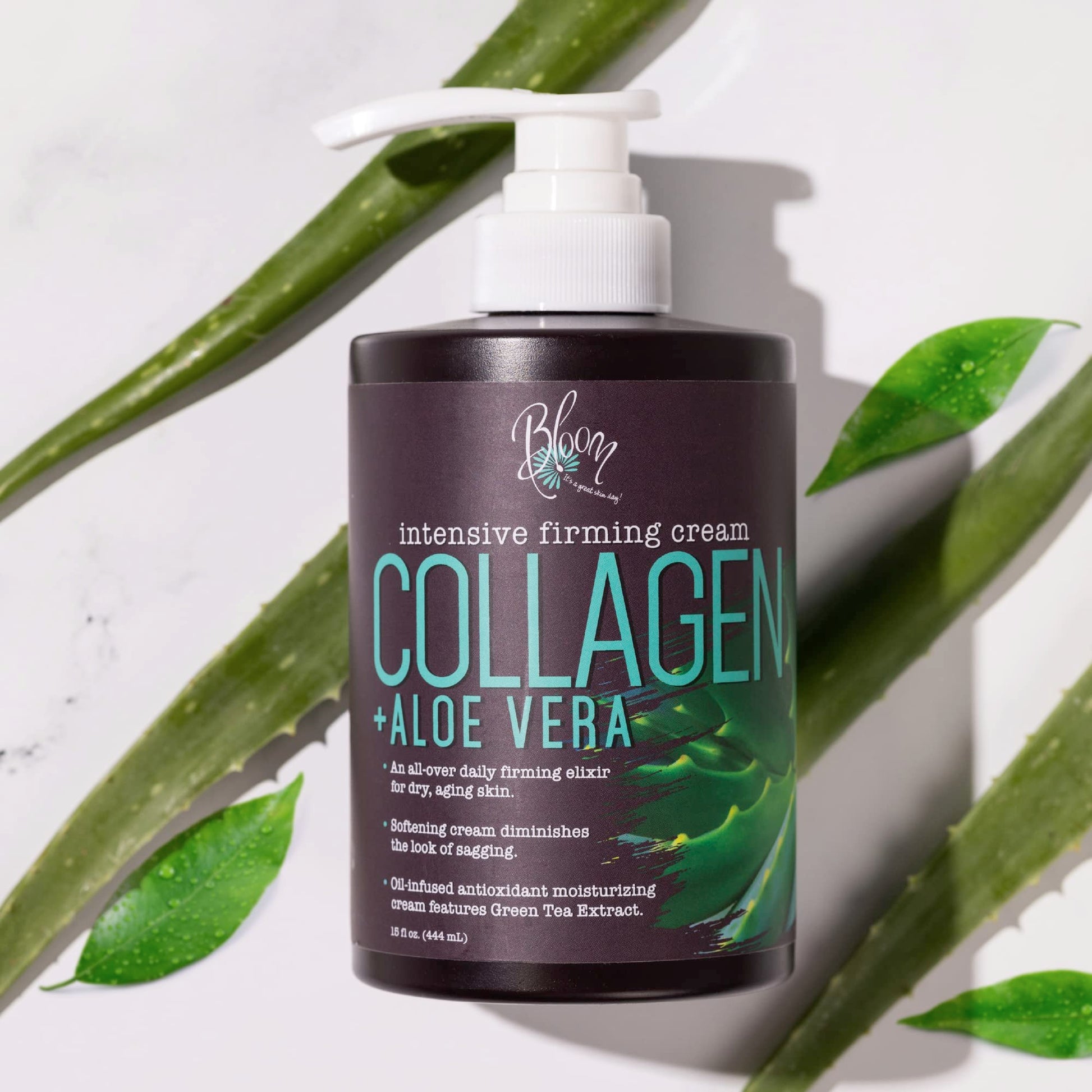 BLOOM Collagen Cream + Aloe Vera Moisturizer Body Lotion & Face Cream | Dry Skin BLOOM IT'S A GREAT SKIN DAY!US supplements