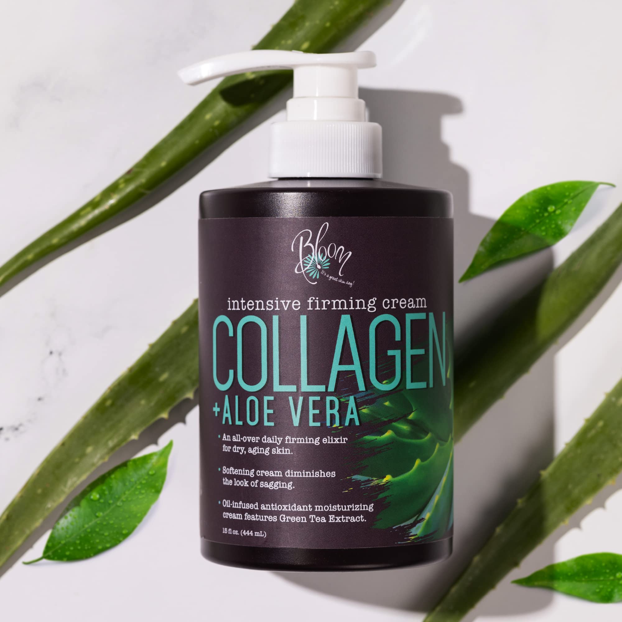 BLOOM Collagen Cream + Aloe Vera Moisturizer Body Lotion & Face Cream | Dry Skin BLOOM IT'S A GREAT SKIN DAY!US supplements
