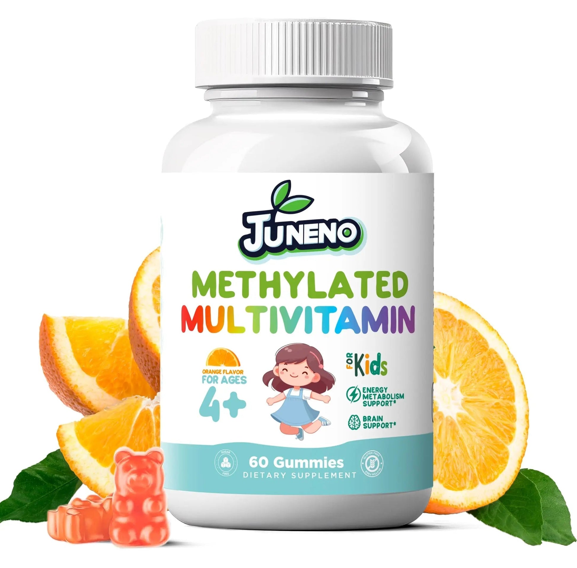 Juneno Methylated Multivitamin Gummies for Kids - MTHFR Support Supplement with B Complex 5-MTHF Folate (L-Methylfolate) JunenoAu supplements