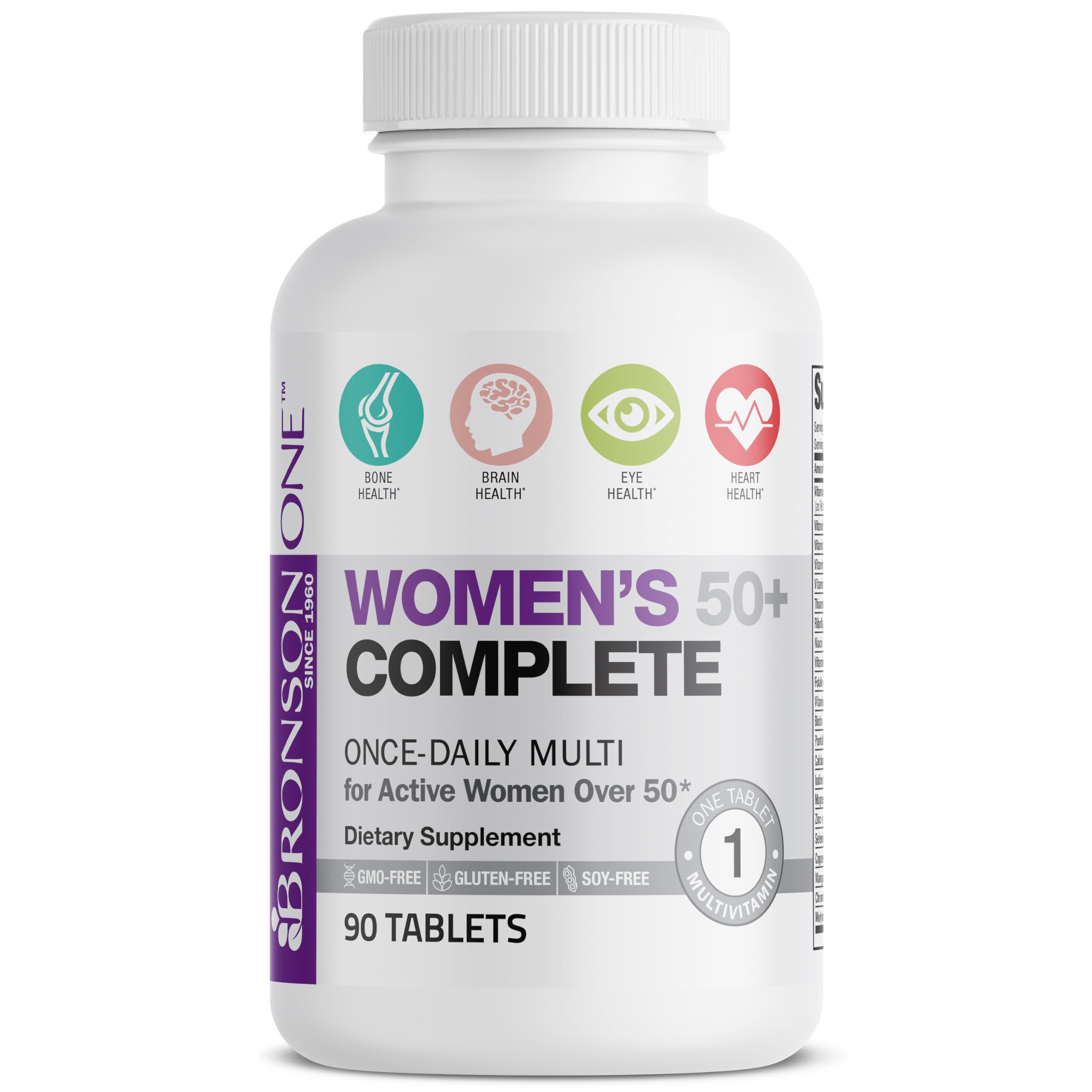 Bronson ONE Daily Women’s 50+ Complete Multivitamin Multimineral, 90 Tablets BronsonAu supplements