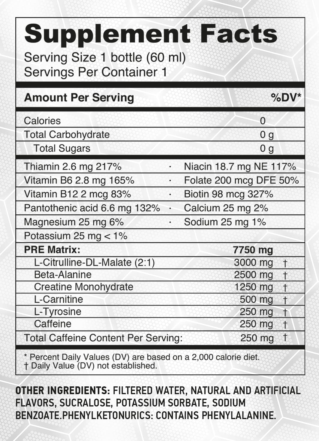 HARDLABZ PRE – Extra Strength Liquid Pre-Workout Energy Shot with Caffeine (250 mg) HARDLABZUS supplements