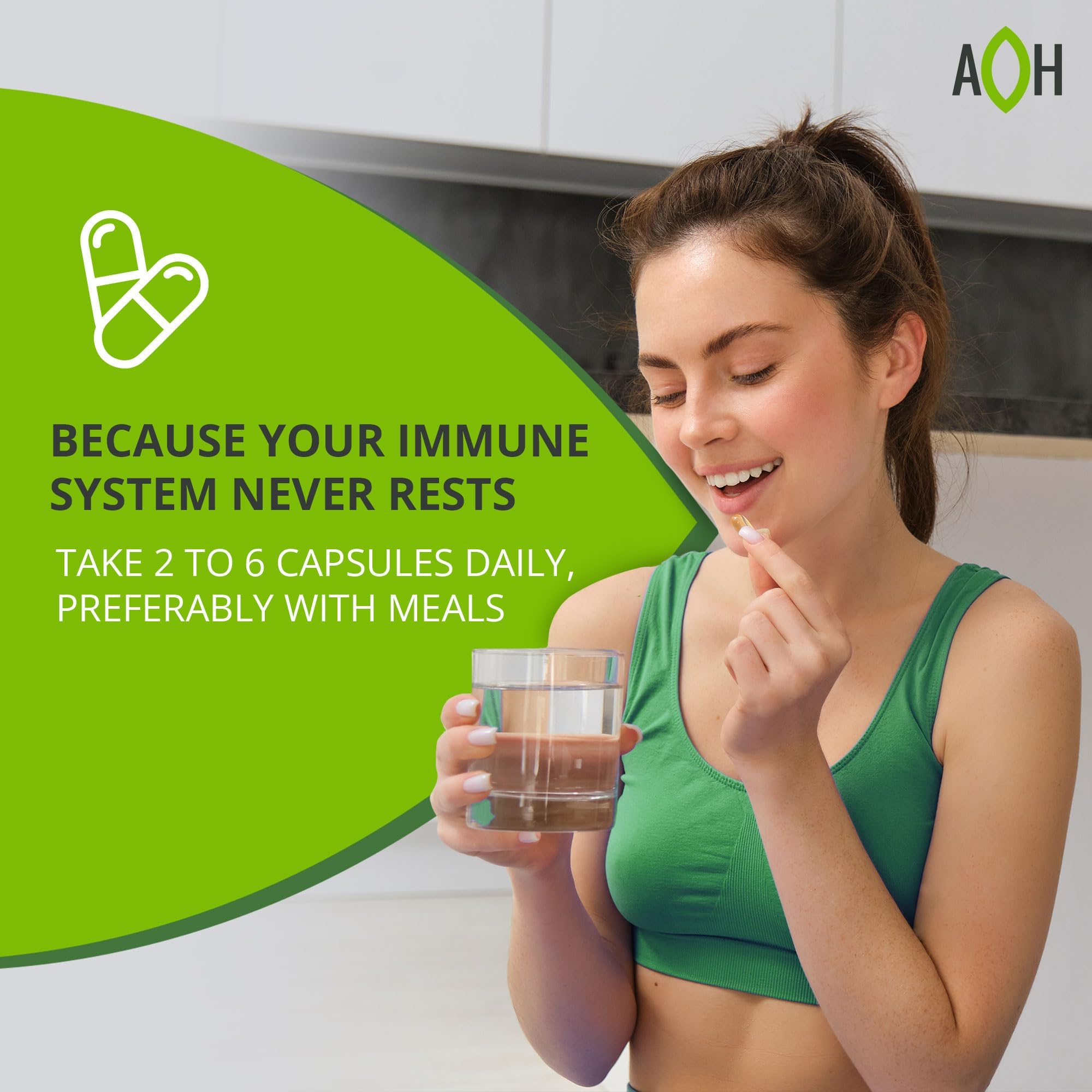 ADAPTOHEAL - Immuneheal – Adaptogen, Immune System Booster Supplement with Schisandra Chinensis, Ginseng and Mushroom Extract (90 Capsules) ADAPTOHEALAu supplements