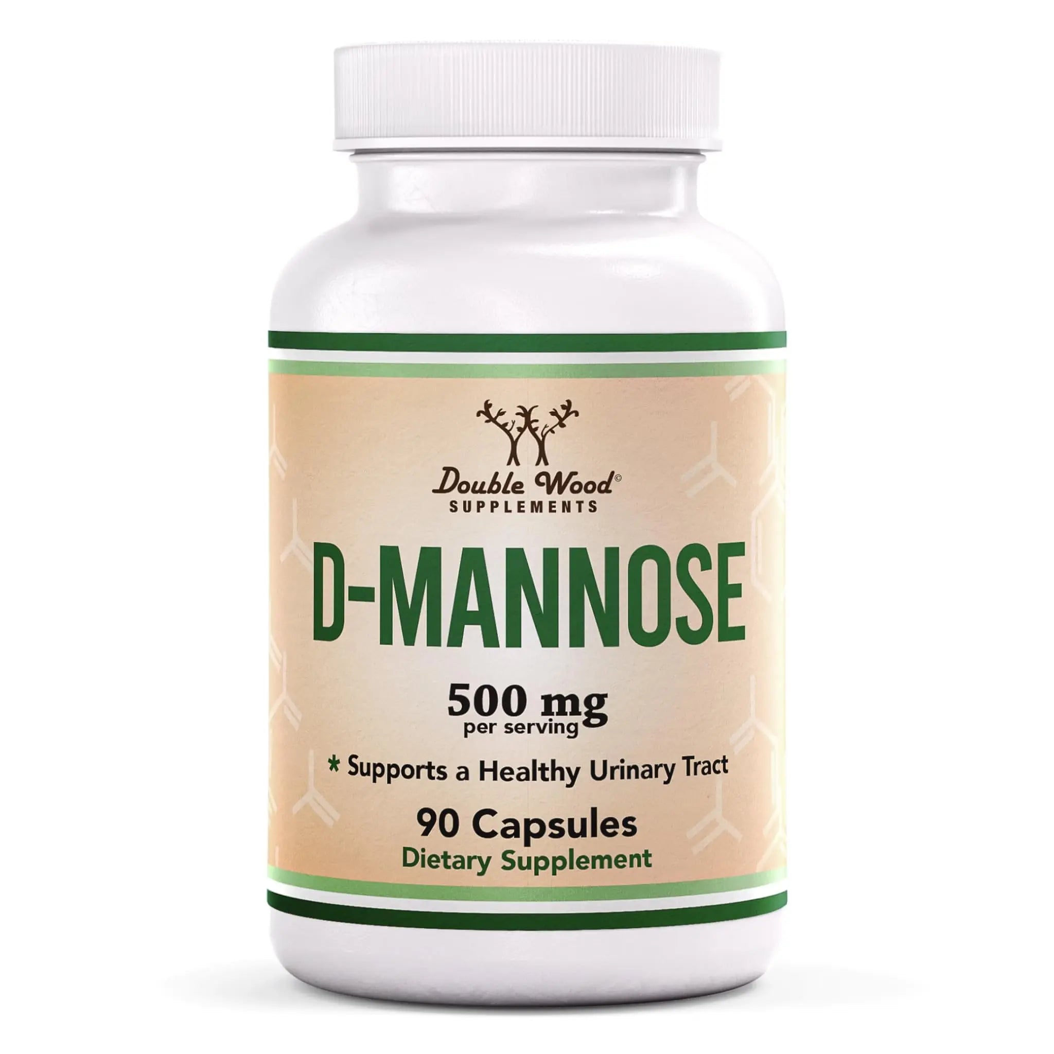 Double Wood Supplements D Mannose 500mg Capsules, 90 Count (D-Mannose for Urinary Tract Health and Bladder Lining, Helps UTI Prevention) Vegan Safe, Non-GMO, Gluten Free Double Wood SupplementsAu supplements