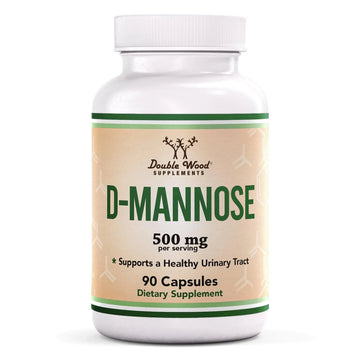 Double Wood Supplements D Mannose 500mg Capsules, 90 Count (D-Mannose for Urinary Tract Health and Bladder Lining, Helps UTI Prevention) Vegan Safe, Non-GMO, Gluten Free Double Wood SupplementsAu supplements