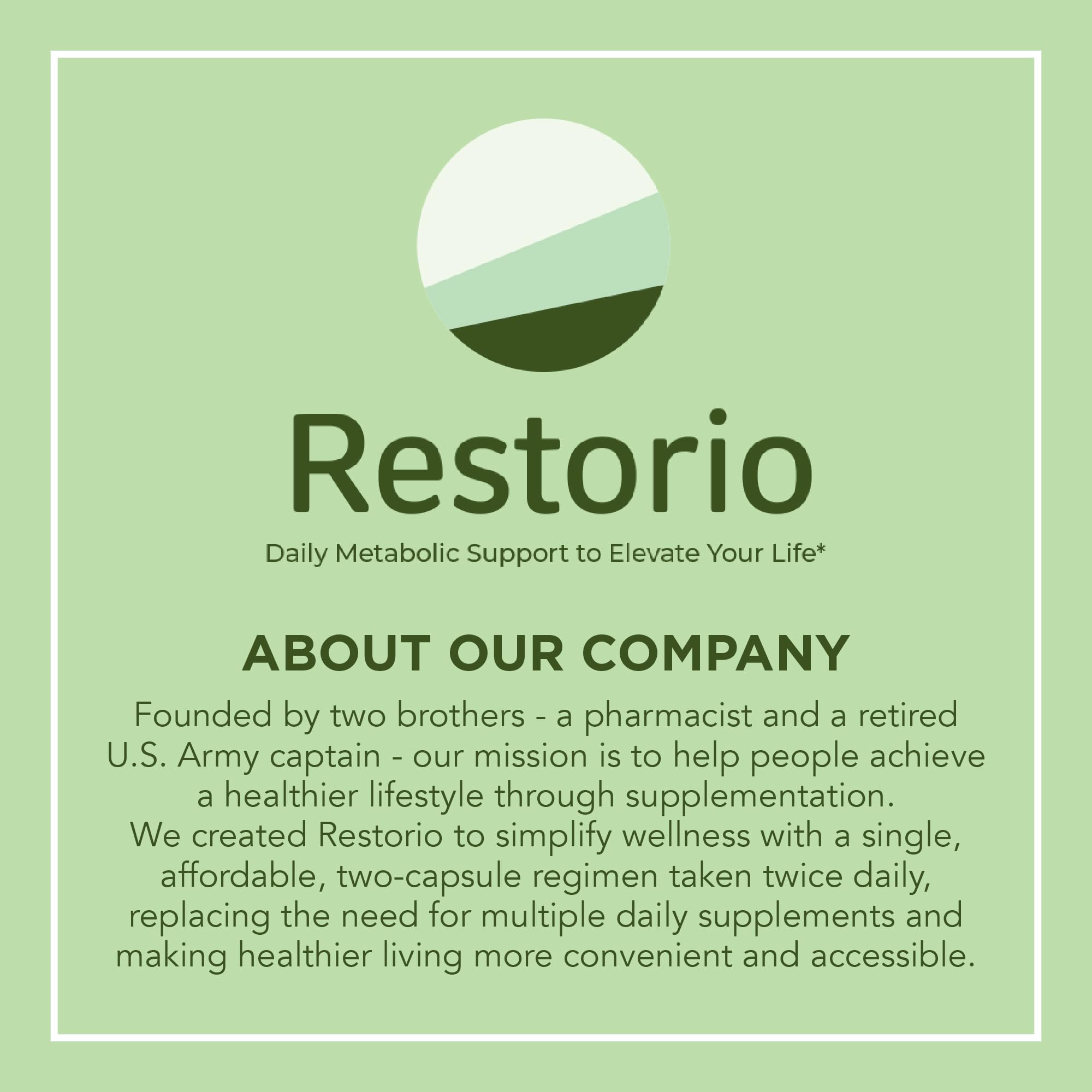Restorio™ Metabolic Health Support Capsules - Liver & Inflammation Support - Hangover Prevention - Exercise Recovery - 120 Capsules RestorioAu supplements