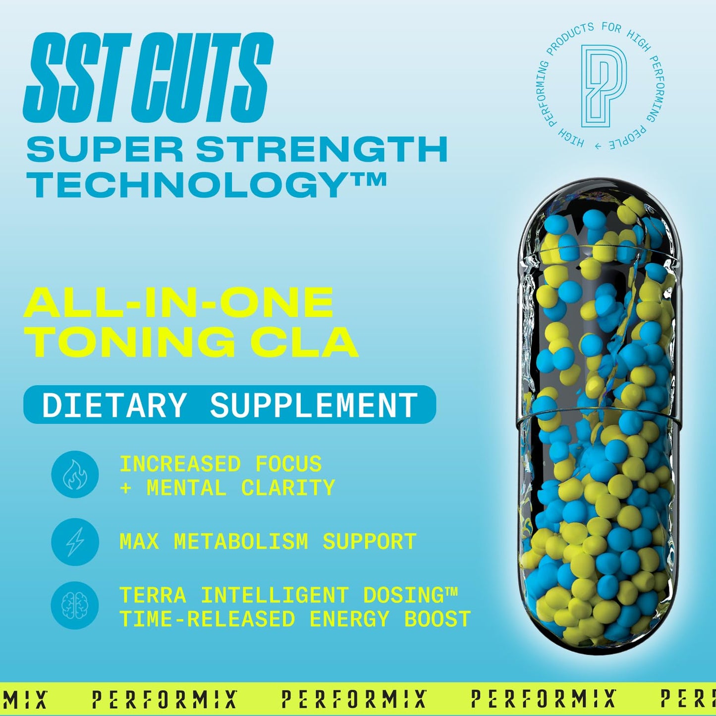 PERFORMIX - SST Cuts - Thermogenic with CLA - Energy, Focus & Mood - Metabolism Support PERFORMIXUS supplements