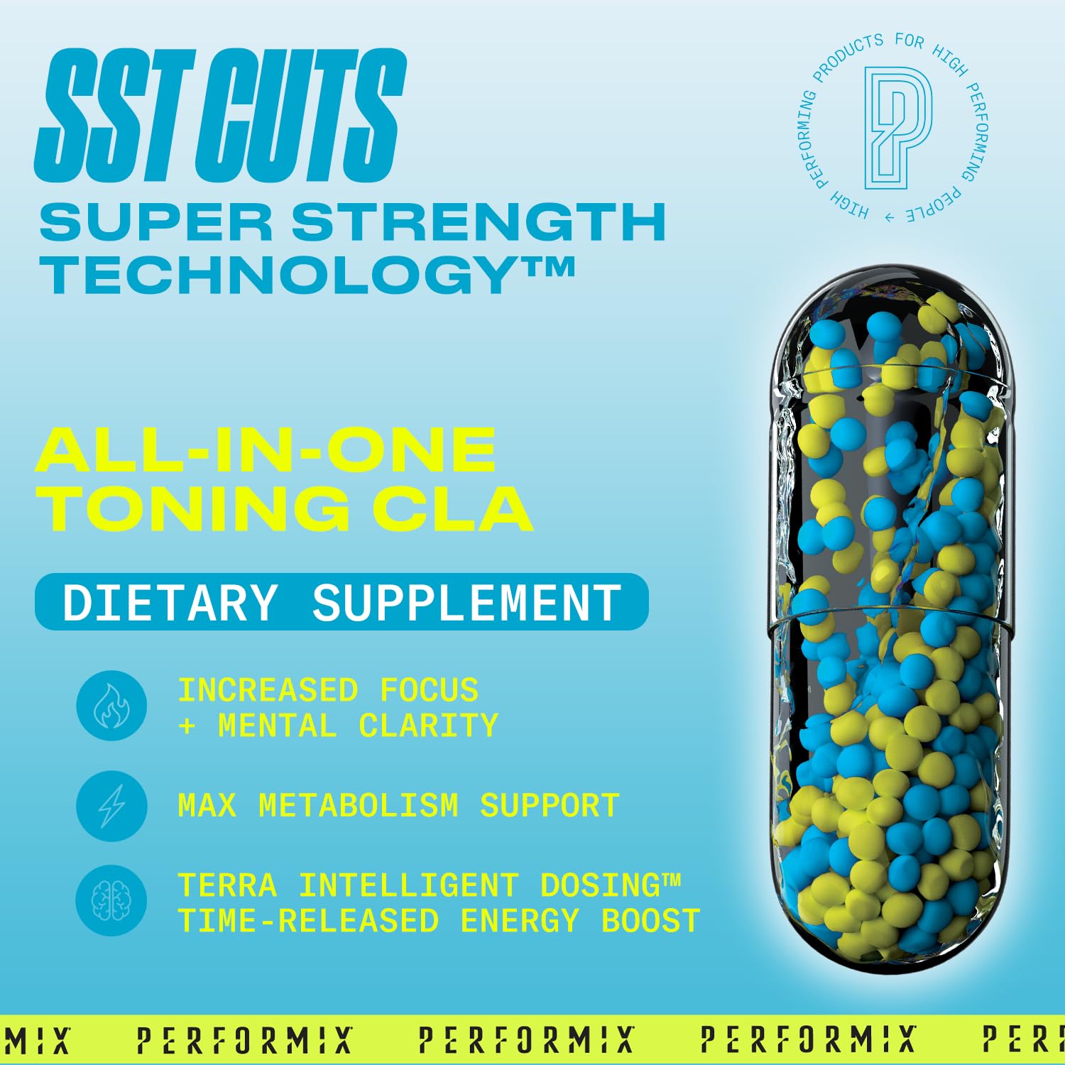 PERFORMIX - SST Cuts - Thermogenic with CLA - Energy, Focus & Mood - Metabolism Support PERFORMIXUS supplements