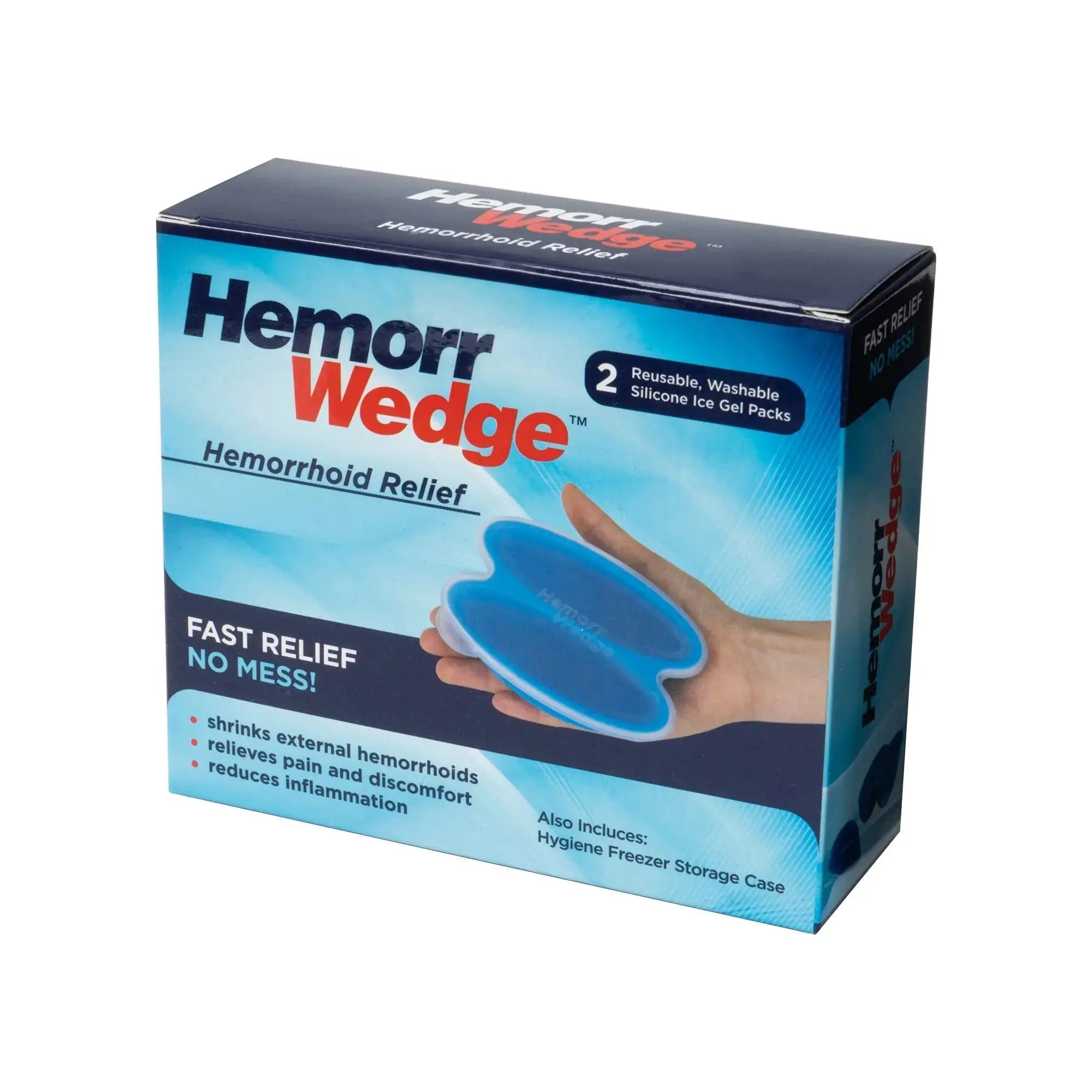 Hemorrwedge Hemorrhoid Ice Pack for Relief & Cooling Support – Twin Gel Pack with Hygienic Case – Reusable Cold Therapy for Hemorrhoids, Swelling, Postpartum & Discomfort – Water-Based Gel HemorrwedgeAu supplements