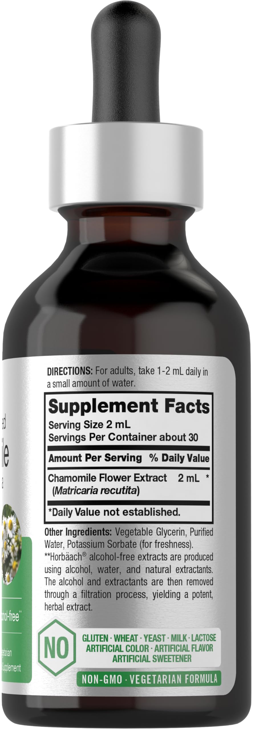 Chamomile Extract Liquid | 2 fl oz | Alcohol Free Supplement | Vegetarian, Non-GMO HorbäachUS supplements