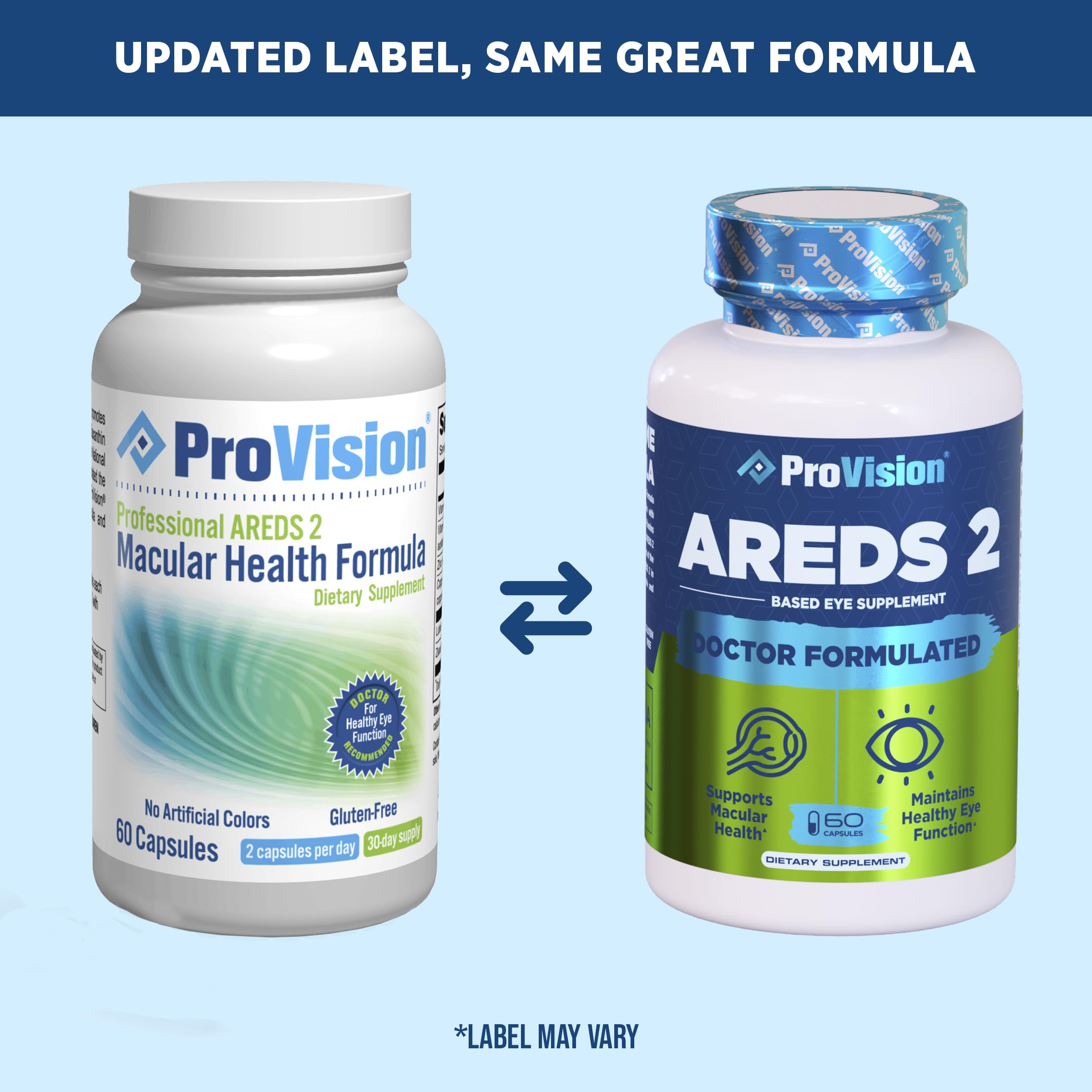 Provision AREDS 2 Eye Vitamins - Enhance Vision Supplements - Lutein Zeaxanthin Vision Complex - 60 Eye Supplement Capsules ProVisionAu supplements