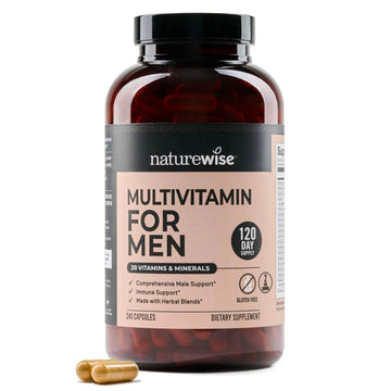 NatureWise Multivitamin for Men - Daily Male Support - Minerals & Herbs for Energy, Performance, Immunity - with Vitamin A, C, D, B-Complex NatureWiseAu supplements