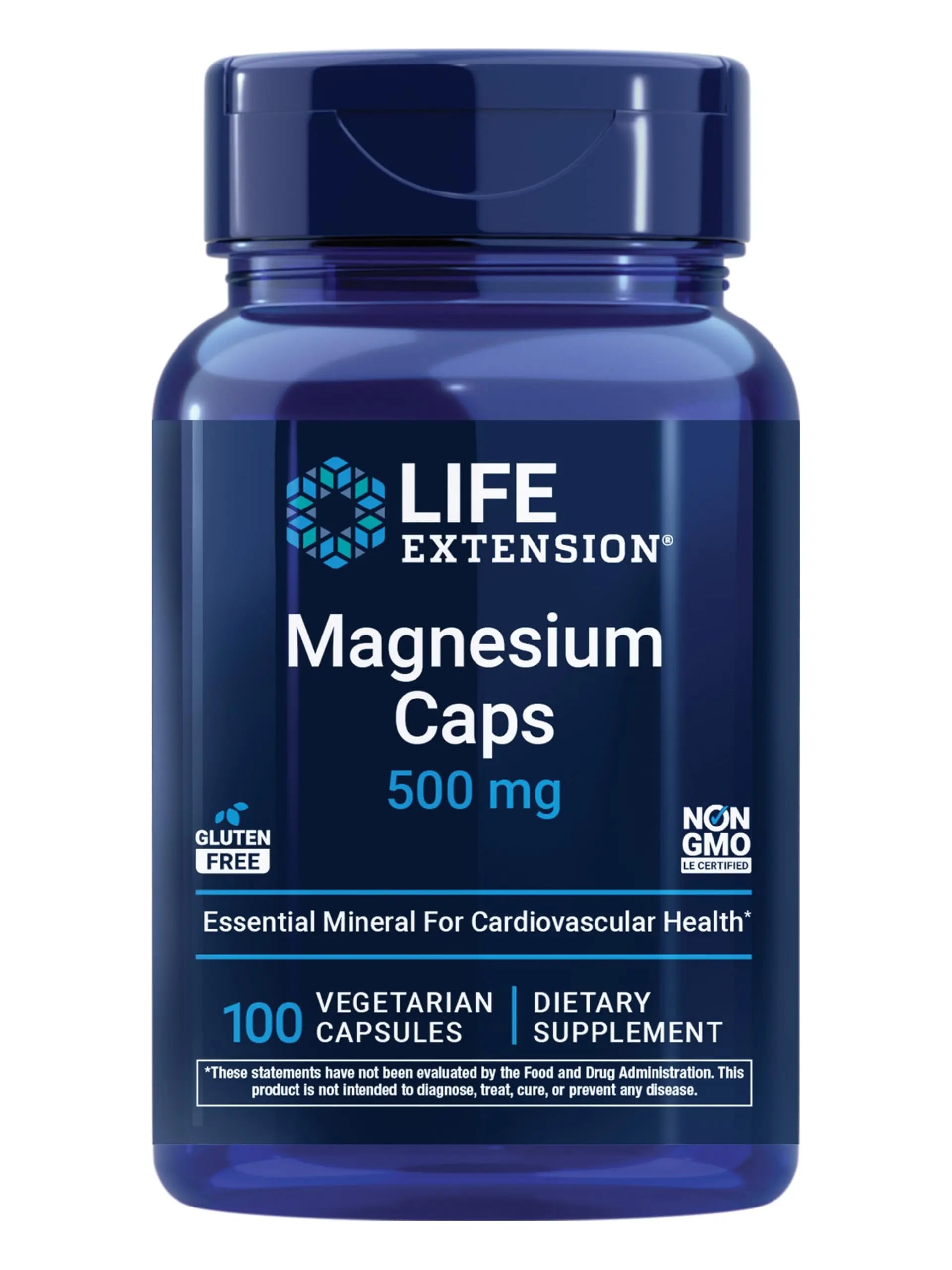 Life Extension Magnesium Caps, 500 mg, Magnesium Oxide, Citrate, and Succinate, Heart Health, Healthy Bones, Metabolism Support, 100 Vegetarian Capsules Life ExtensionAu supplements