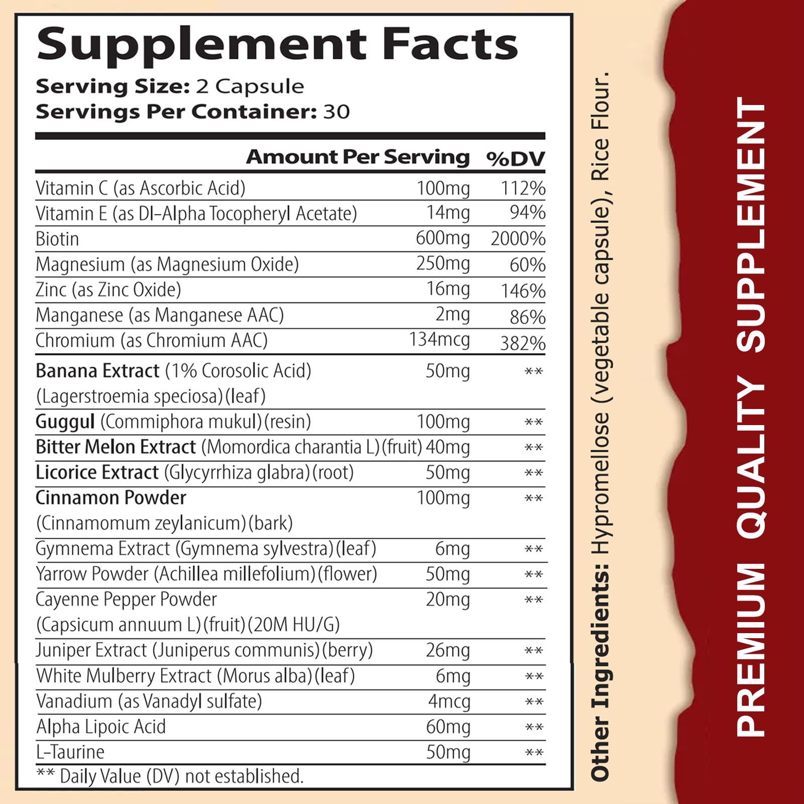 WINYEL Blood Sugar Complex Supplement - with Cinnamon, Bitter Melon, Chromium, Mulberry, Alpha Lipoic Acid, 60 Capsules WINYELAu supplements