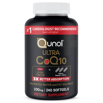 Qunol CoQ10 100mg Softgels Ultra 3X Better Absorption Coenzyme Q10 - Antioxidant QunolUS supplements