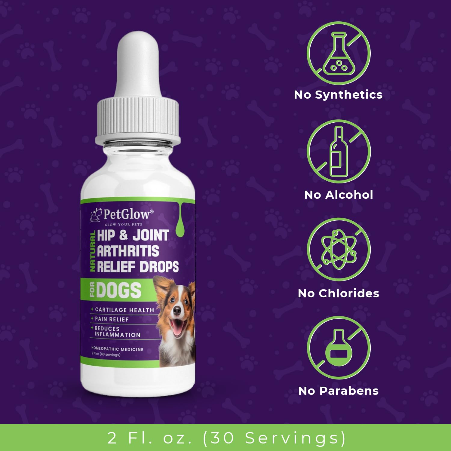 Petglow® Natural Hip & Joint Arthritis Relief Drops with Curcumin & Boswellia, Homeopathic Anti-Inflammatory Formula for Dogs, Cats & Horses, Supports Flexibility, Comfort & Mobility Naturally PetglowAu supplements