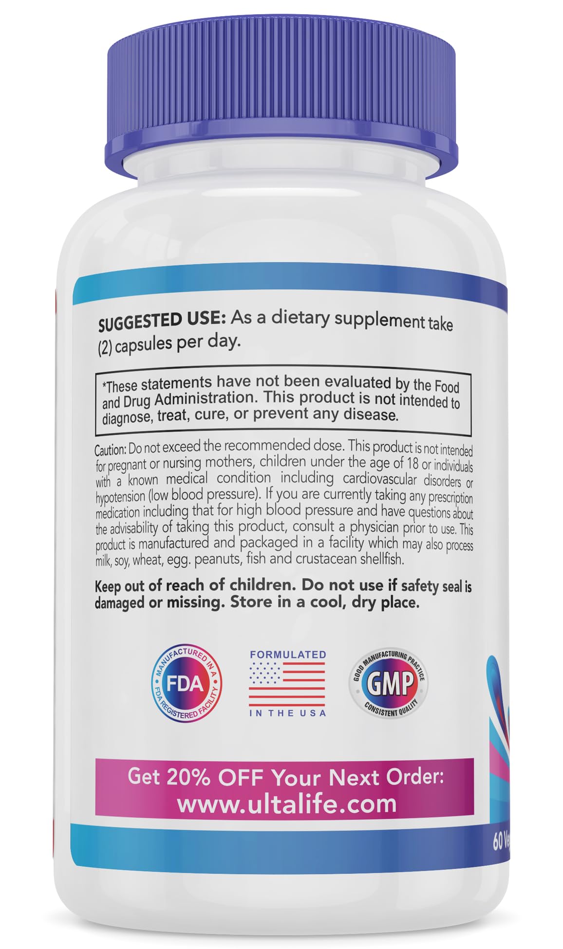 ULTALIFE Blood Pressure Supplements - Advanced Blood Pressure Supplement Complex ULTALIFEAu supplements