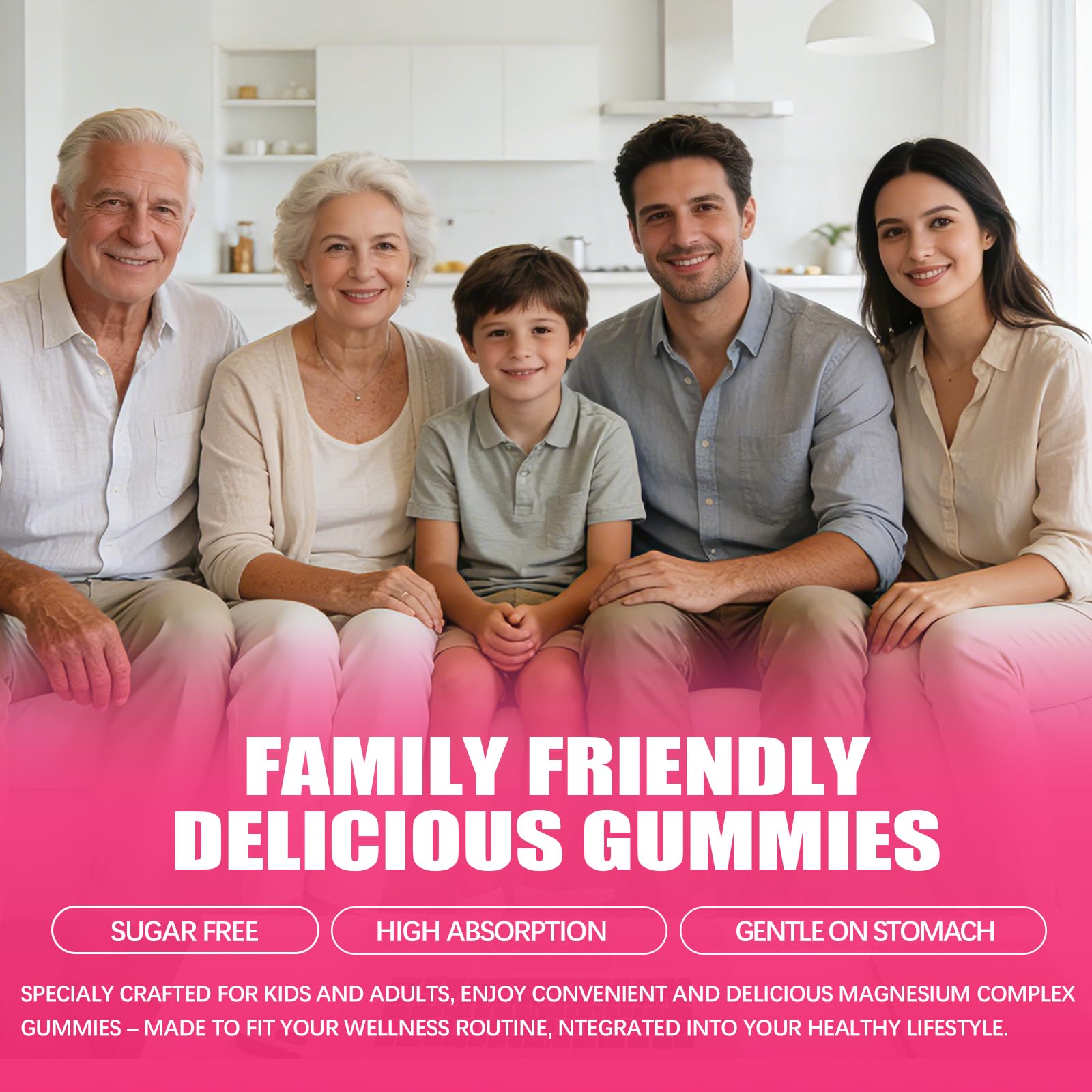 CNFHDI Magnesium Glycinate Gummies 600mg, 120 Counts Chews Sugar Free Magnesium Gummies for Adults & Kids with Calcium, Zinc & CQ10, Potassium Supplements for Zzz, Brain, Muscle & Relax CNFHDIAu supplements