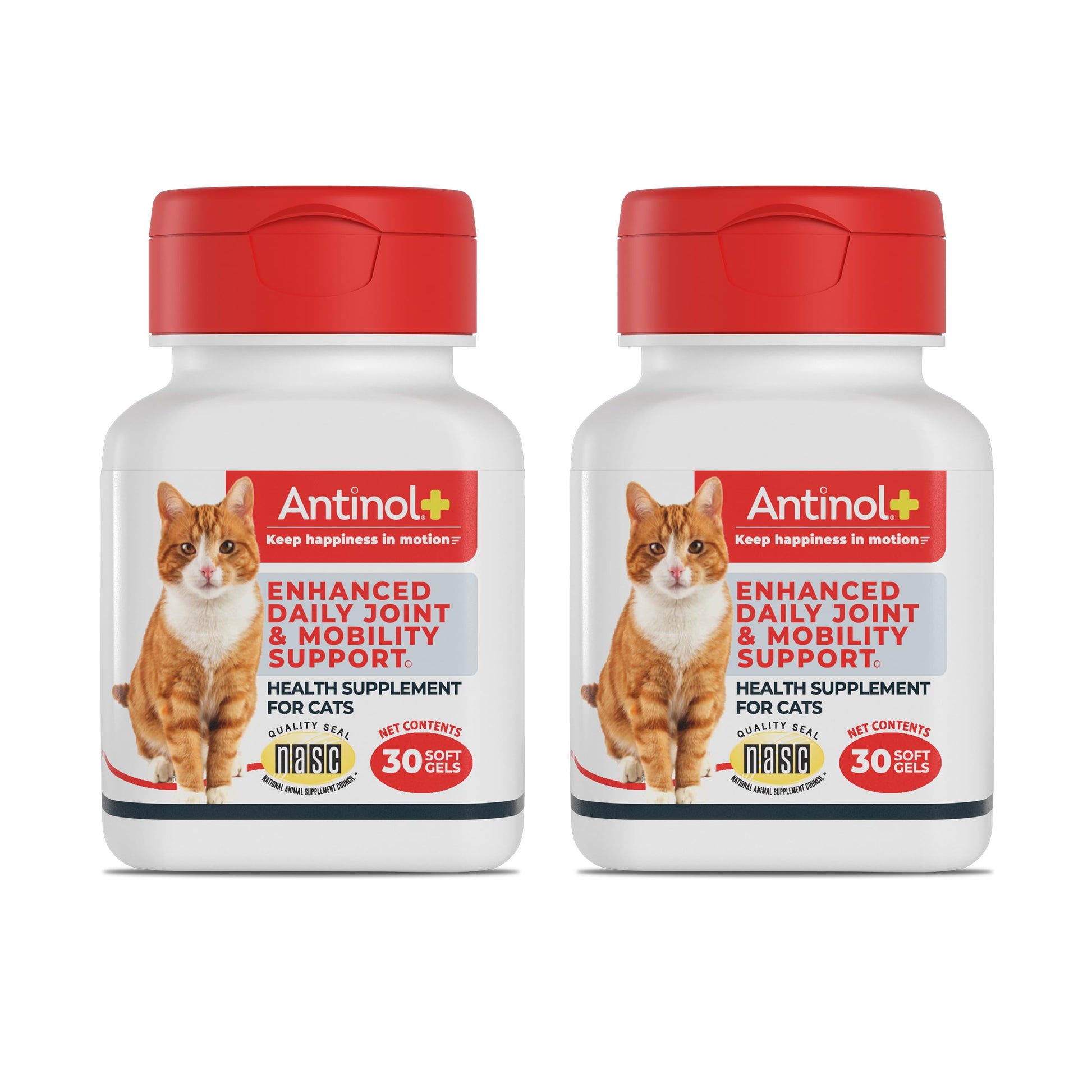 Antinol Plus, Mobility, Hip, and Joint Supplement for Cats, Green-Lipped Mussels and Krill Oil - Cat Joint Supplement, 60 Soft Gels AntinolAu supplements