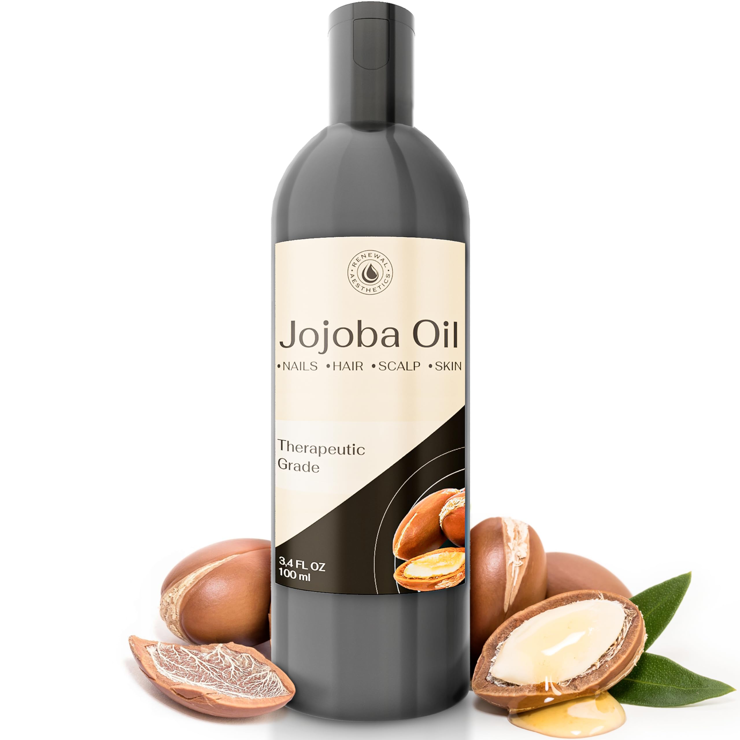 Sweet Oil - Hair and Skin Softener, Organic Natural Carrier Body Oil, Carrier Oil for Essential Oils - Massage Oil Renewal AestheticsAu supplements