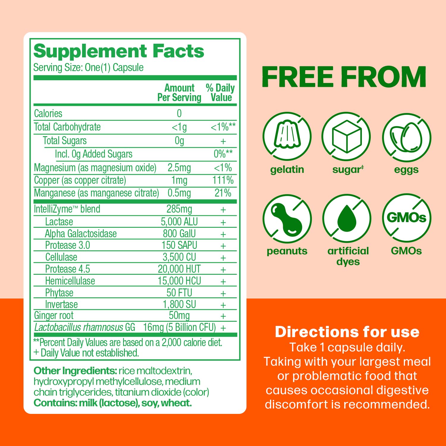 Culturelle Bloating & Gas Defense, Digestive Enzymes & Probiotics for Digestive Health, 30 Capsules, Supports Occasional Indigestion & Discomfort CulturelleAu supplements