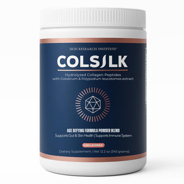 SRILabs ColSilk Unflavored Hydrolyzed Collagen Powder with Colostrum and Polypodium - Skin, Hair, Nails, Gut Health and Joint Support - One Scoop Daily | 1 Month Supply Skin Research InstituteAu supplements