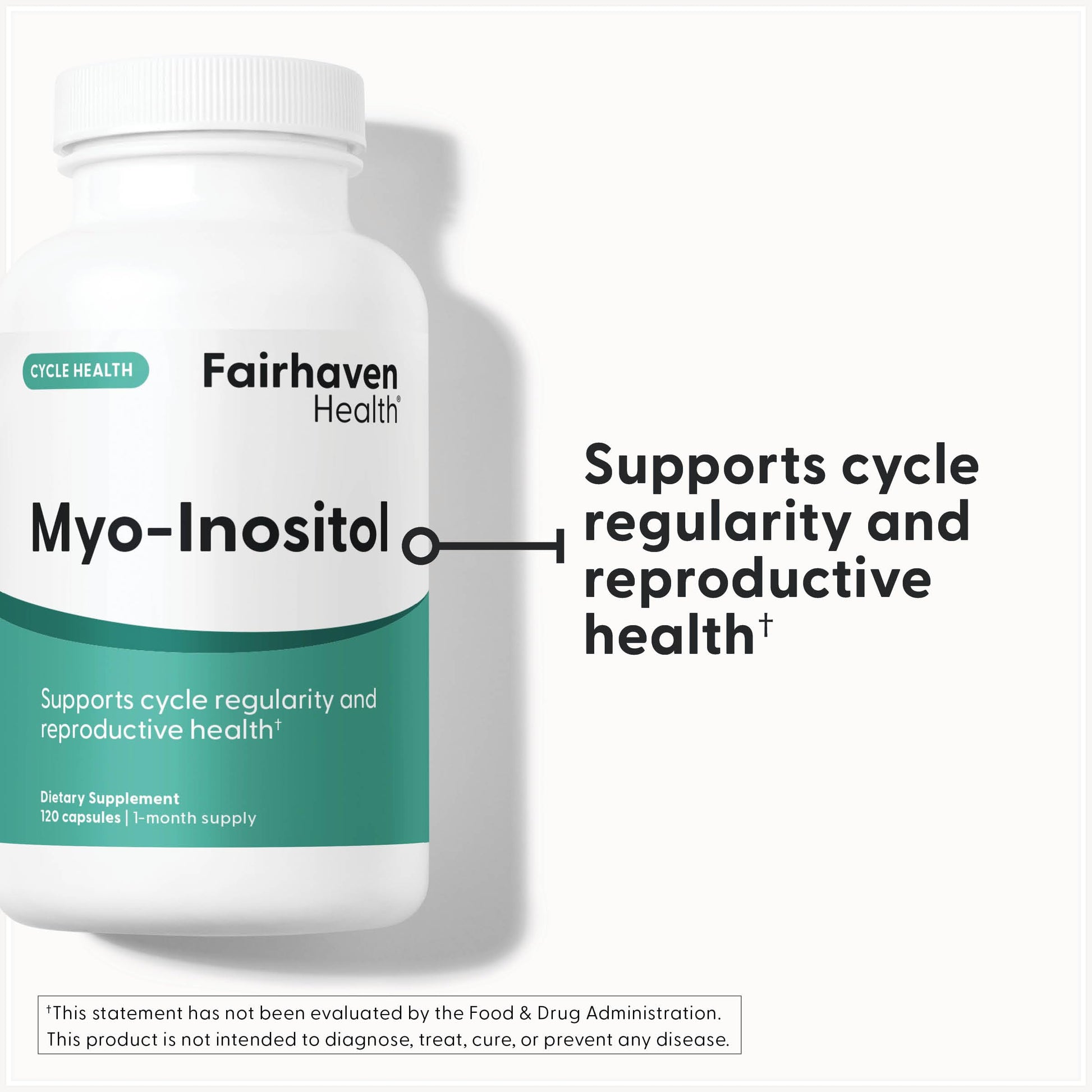 Fairhaven Health Myo-Inositol Supplement for Women and Men | Vitamin B8 2000mg | Vegan Inositol Powder Capsules | Gluten, Dairy and Soy Free | 120 Inositol Capsules Fairhaven HealthAu supplements