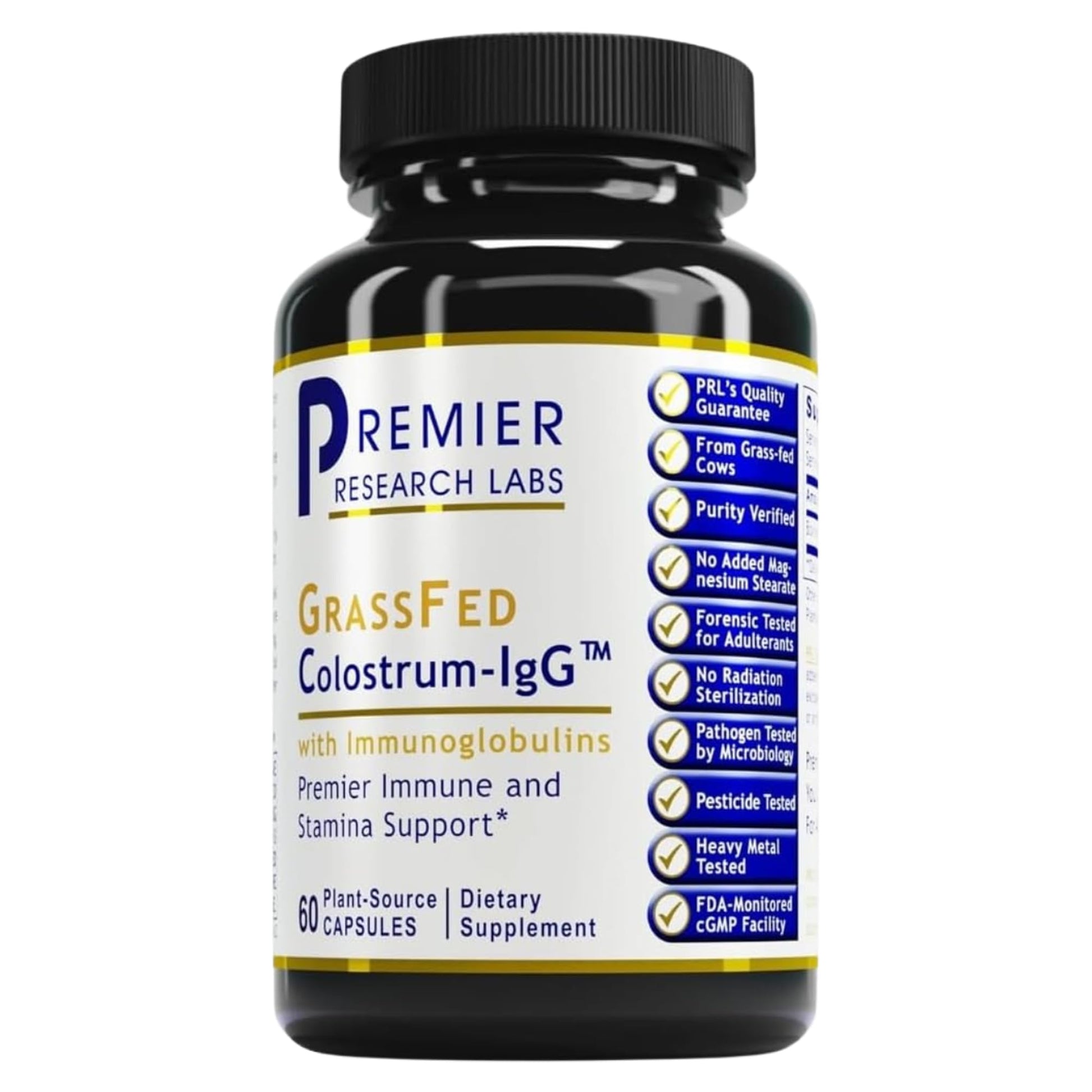 Premier Research Labs Colostrum-IgG - Colostrum Supplement, Bovine Colostrum for Humans, Cow Colostrum for Immune Health, Superfood with Lactoferrin, Amino Acids, Nucleotides - 60 Capsules Premier Research LabsAu supplements