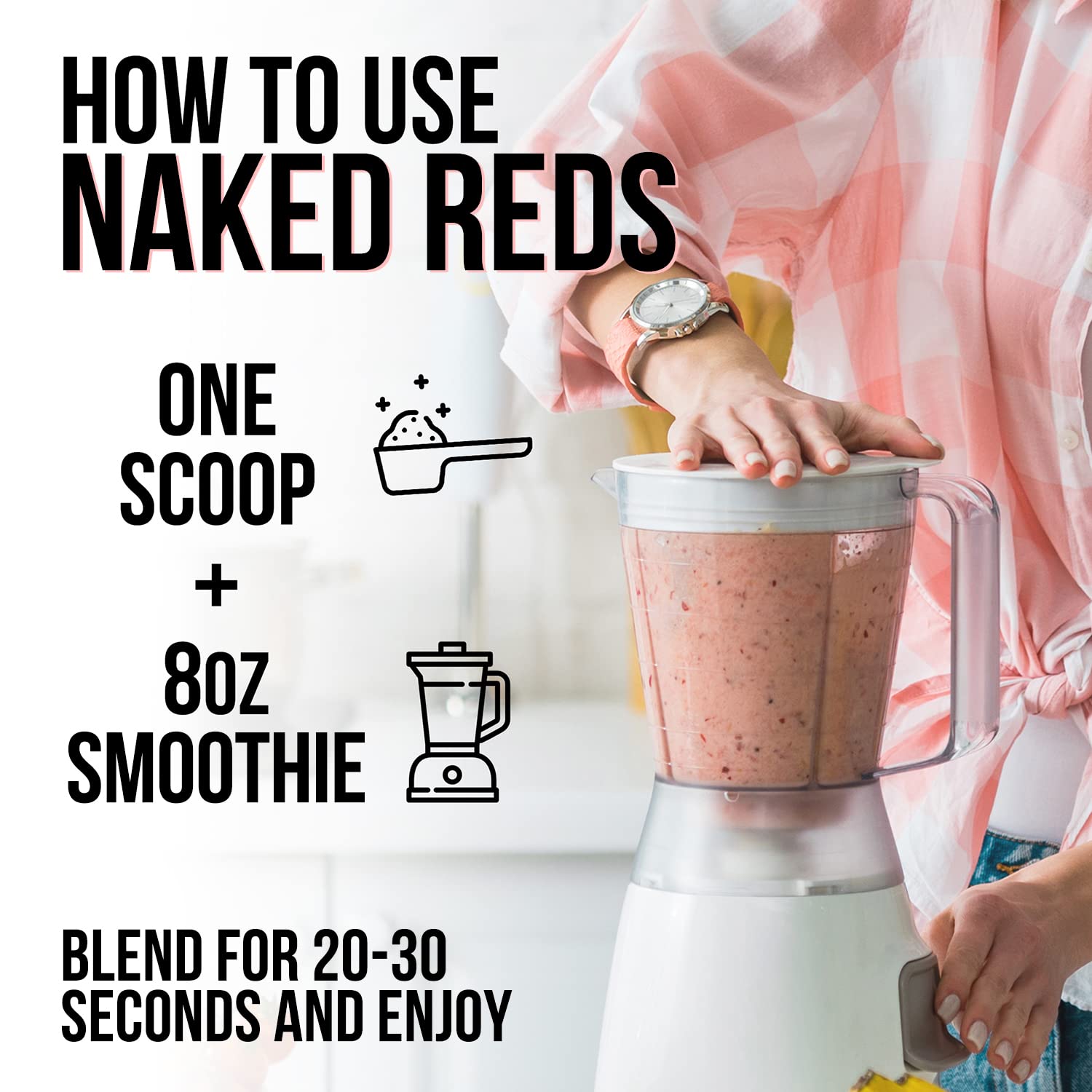 NAKED Reds Superfood Powder - Healthy, Energizing Polyphenol Fruit Powder Mix, No Fillers, No Additives, Vegan, Non-GMO, Gluten Free - 28 Servings NAKEDAu supplements