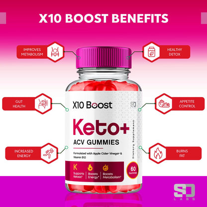 X10 Boost Keto ACV Gummies Advanced Weight Loss, X10 Boost Keto + ACV 1000mg Apple S.O LabsUS supplements