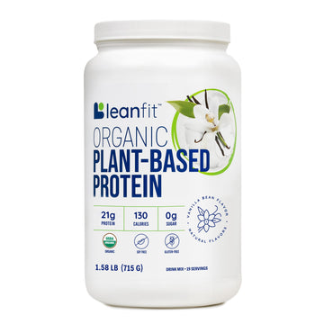 LeanFit Organic Plant-Based Protein, Natural Vanilla Flavor, 21g Vegan Protein, 19 Servings LeanFitUS supplements