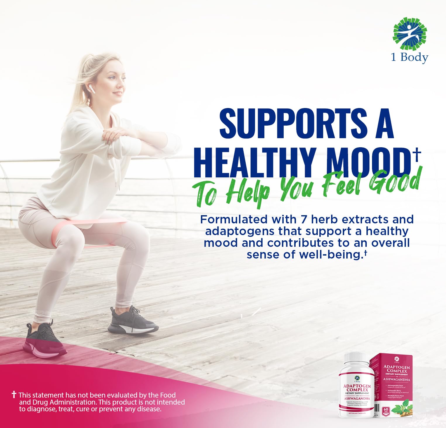 1 Body Adaptogen Complex with Ashwagandha 1 BodyAu supplements